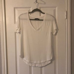 White vneck tee